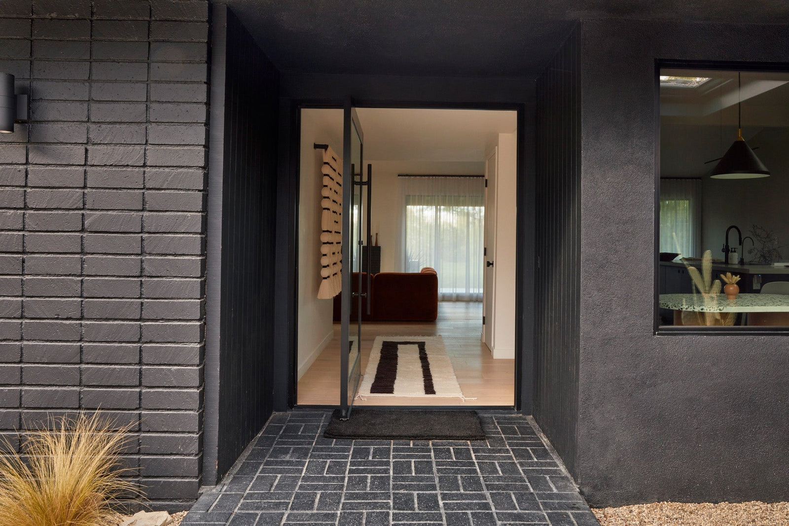 Fab Habitat Modern Handwoven Coir Doormat For Entryway