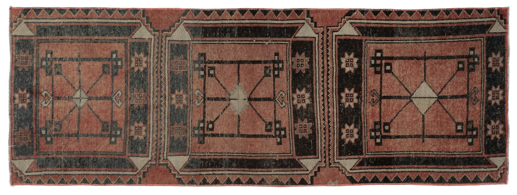 2' X 7' Vintage Turkish Runner Rug