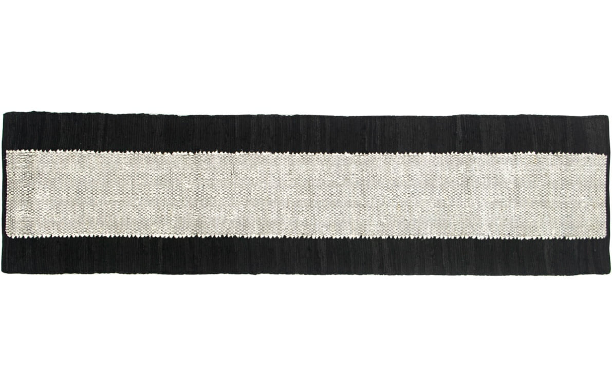 Machine Washable Rug of Recycled Denim, Navy Blue - Topstitch - Revival™