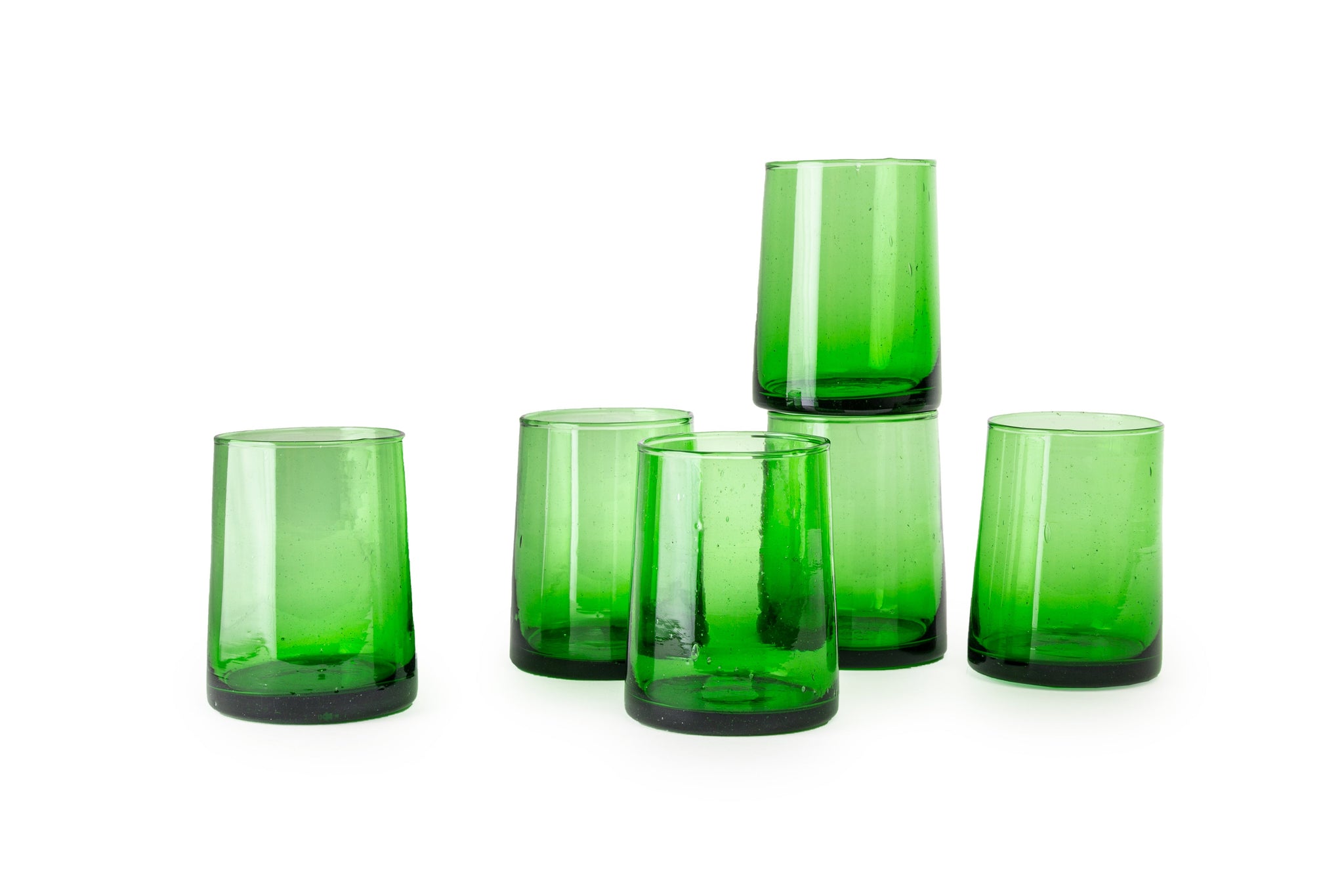 Moroccan Glass - Medium in green