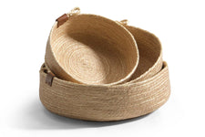 Raffia basket trio ART