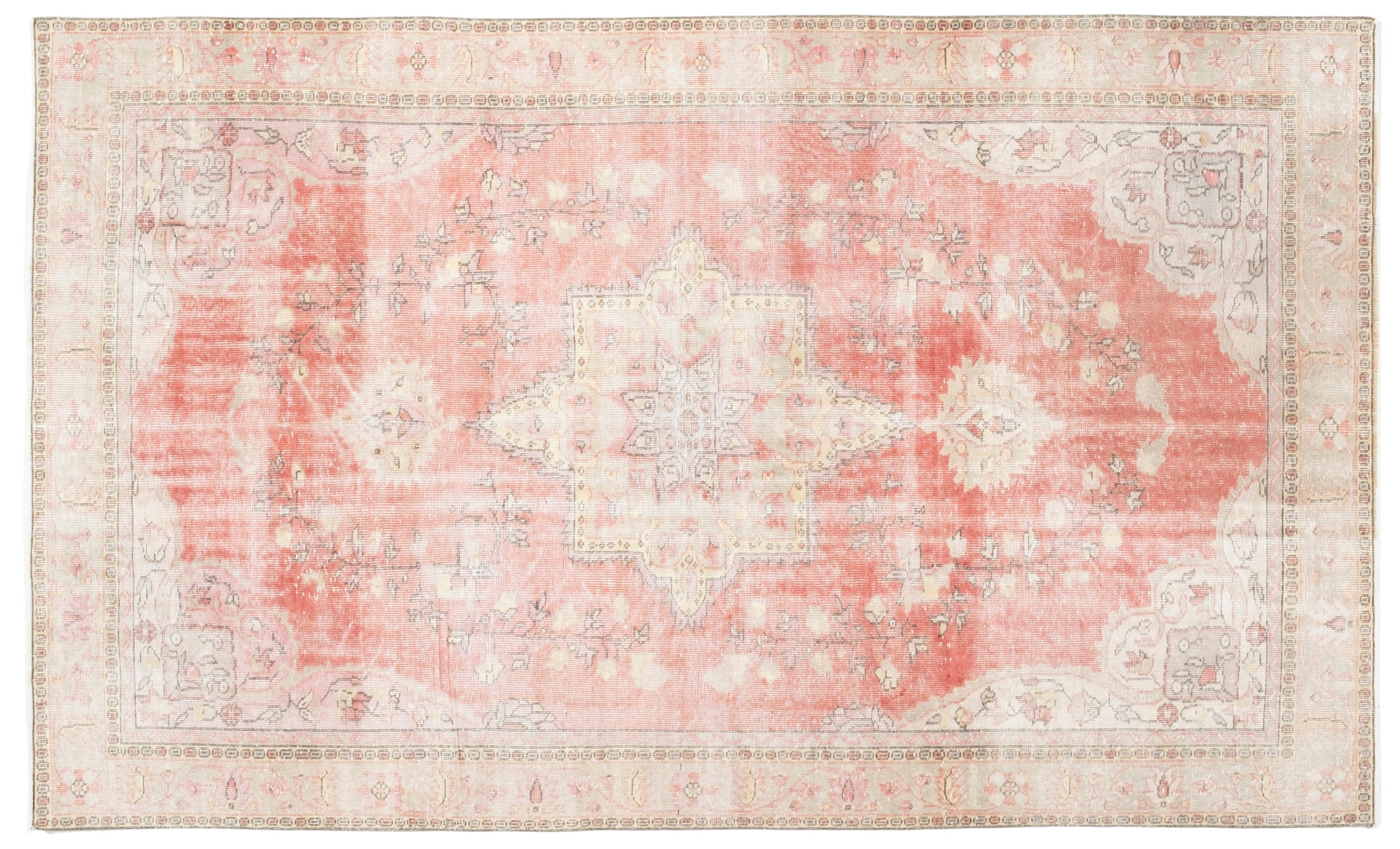6' X 9' Vintage Turkish Rug, Pink - Annetto - Revival™
