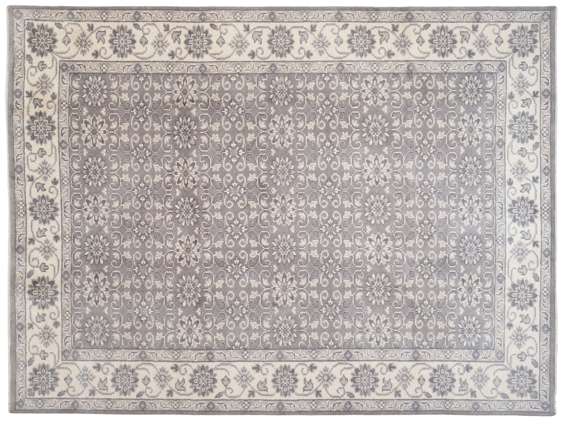 9' X 12' Turkish Rug, Gray - Silviane - Revival™