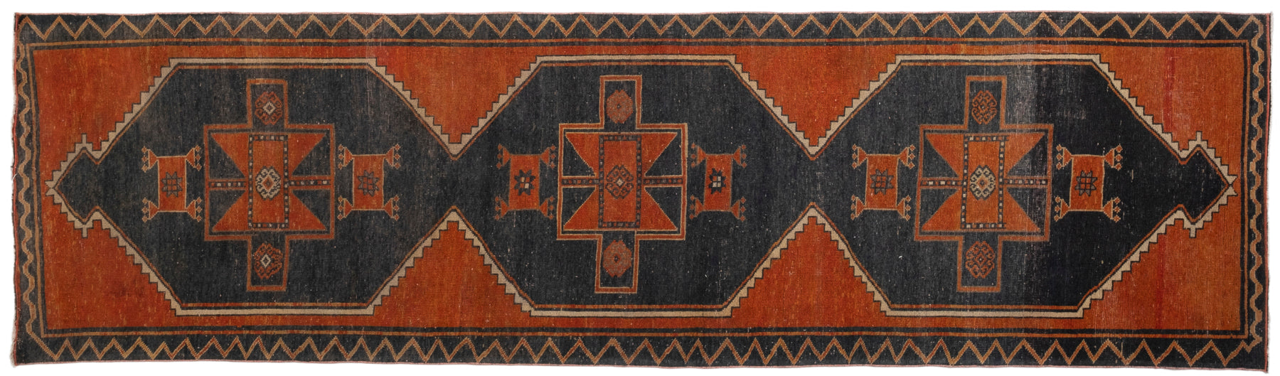 4' X 13' Vintage Turkish Rug