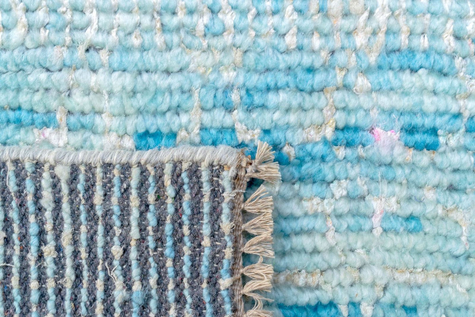 Retro 1970s Handmade Textured & Striped Crochet Blanket