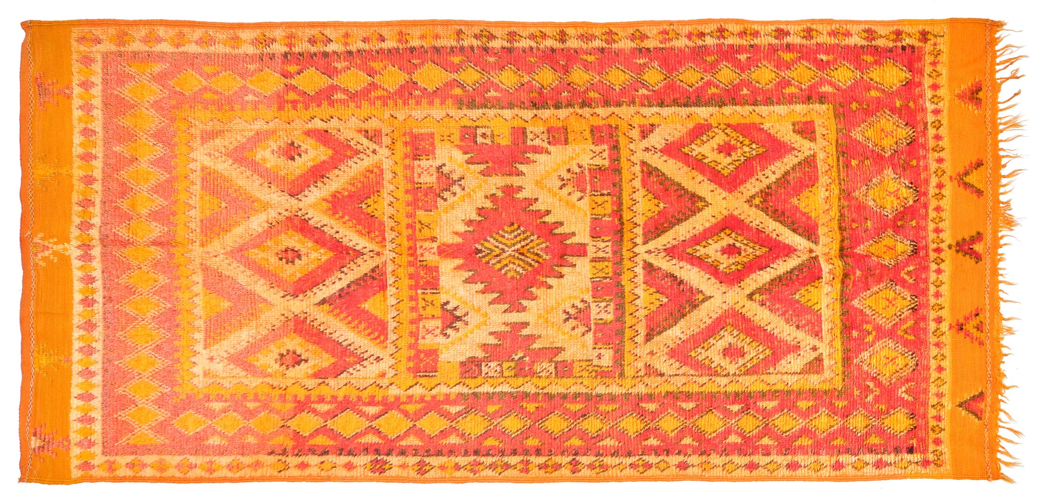 4' x 9' Vintage Moroccan Rug, Orange - Resa - Revival™