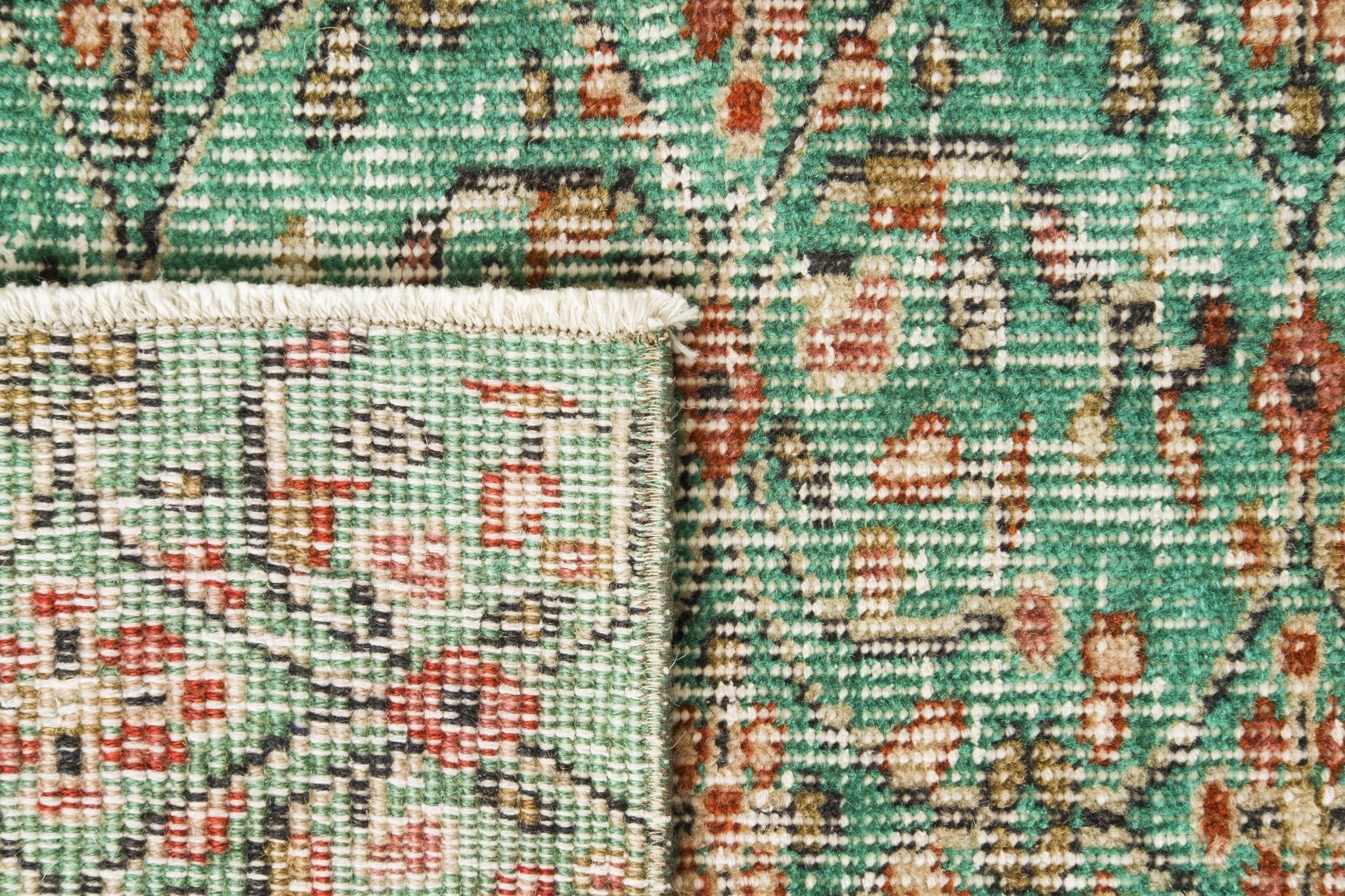 4' x 8' Vintage Oriental Rug, Green - Aurelienne - Revival™